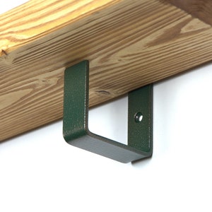 Floating Shelf Bracket - Rustic Shelf Bracket, Bathroom Shelf, Antique Green Copper Color Shelf Bracket