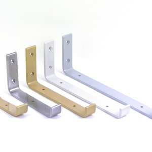 Industrial Shelf Bracket - Metal Bracket - Angle Shelf Bracket - Gold Shelf Brackets