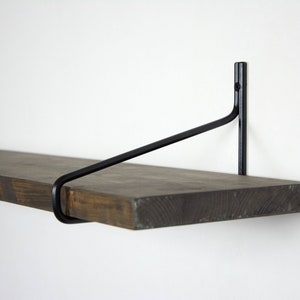 Steel Shelf Brackets | Black Shelf Brackets | Bathroom Shelving | Metal Shelf Brackets | Hardware Included