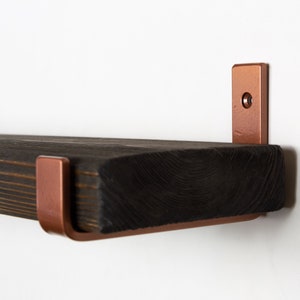 Angle Brackets With Shelf - J Shelf Brackets - Shelf Supports - Farmhouse Decor - Floating Shelf - Bookshelf