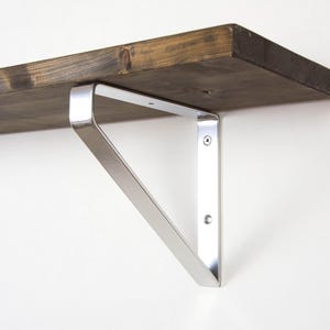 Moderne plankbeugel - chroomkleur - plankbeugel - planken - beugel voor zwaar gebruik - metalen plankbeugel