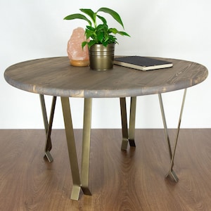 End Table Legs, Metal Table Legs, DIY Table legs, Small Dining Table Legs, Metal Desk Leg, Aged Brass Color