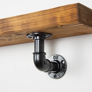 Industrial Pipe Bracket | Shelf Brackets | Industrial Shelving | Industrial Decor | Pipe Shelf Brackets