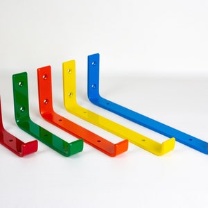 Floating Shelf Bracket - Heavy Duty Shelf Bracket - Colorful Shelf Bracket - Handmade Single Bracket