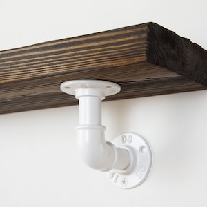 Industrial Pipe Bracket | Shelf Brackets | Industrial Shelving | Industrial Decor | Pipe Shelf Brackets