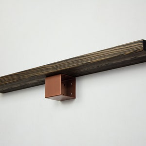 Modern Shelf Bracket, Square Shelf Bracket, Small Book Shelf, Floating Shelf, Metal Shelf Bracket, Copper Color