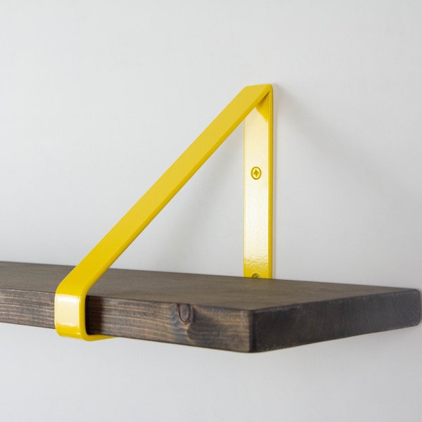 Modern Shelf Bracket - Yellow Gloss Color Steel Bracket