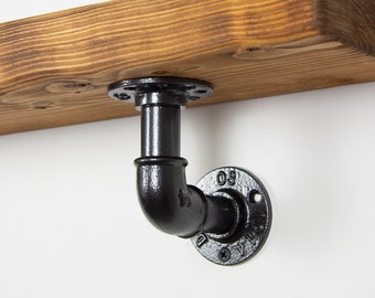 Soportes para tuberías industriales / Soportes para estantes / Estanterías industriales / Decoración industrial / Soportes para estantes de tuberías