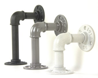 Heavy Duty Bracket - Pipe Brackets - Shelf Support - Industrial Shelving - Colorful Shelving
