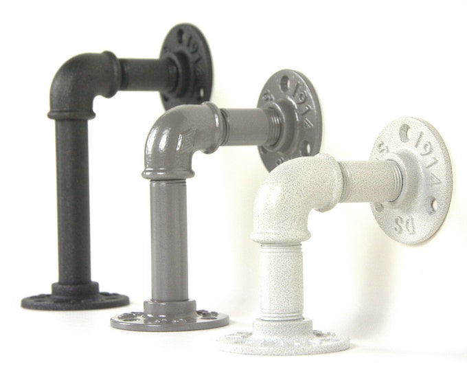 Heavy Duty Bracket - Pipe Brackets - Shelf Support - Industrial Shelving - Colorful Shelving