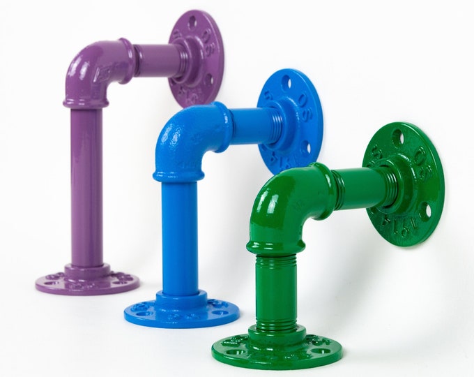 Pipe Brackets - Industrial Shelving - Industrial Shelf Brackets - Handmade Shelf Bracket