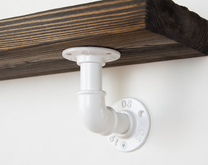 Industrial Pipe Bracket | Shelf Brackets | Industrial Shelving | Industrial Decor | Pipe Shelf Brackets