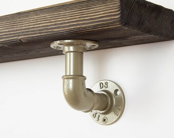 Floating Shelf Bracket | Pipe Shelving | Farmhouse Decor | Industrial Shelf Brackets | Open Shelving | Heavy Duty