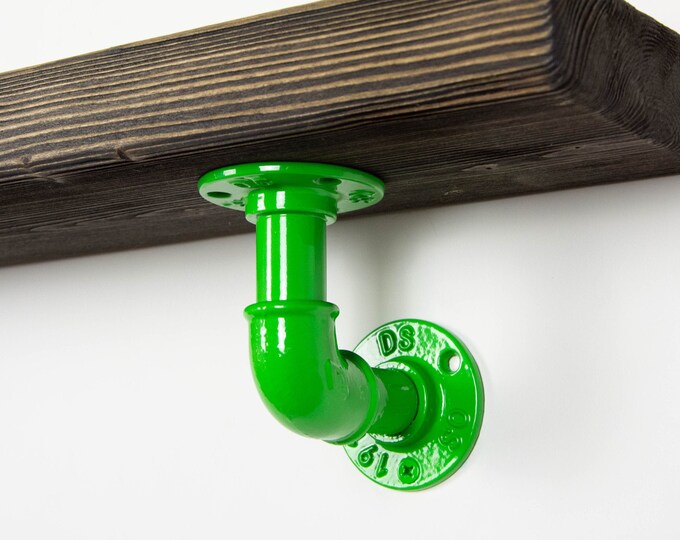 Industrial Pipe Bracket | Shelf Brackets | Industrial Shelving | Industrial Decor | Pipe Shelf Brackets