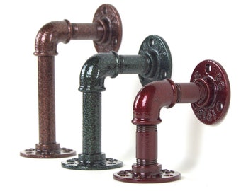 Pipe Brackets - Industrial Shelving - Industrial Shelf Brackets - Handmade Shelf Bracket