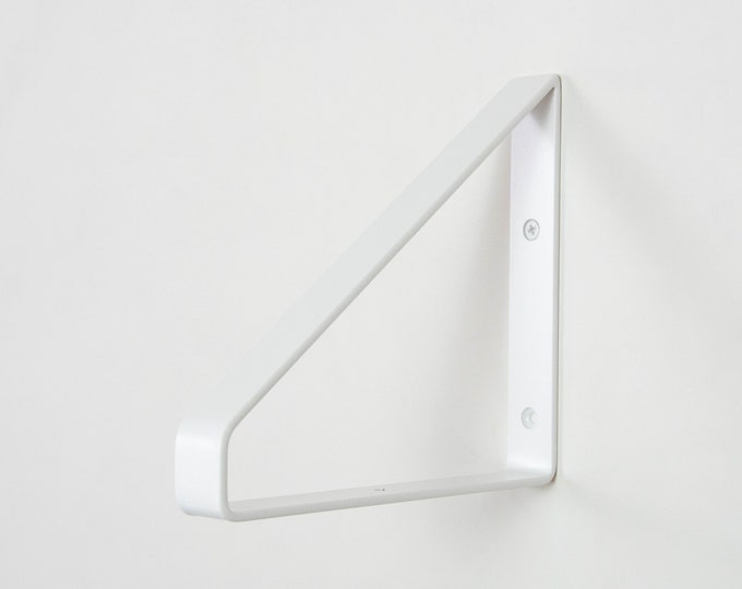 Free Shipping Metal Shelf Bracket - White Matte Color - Shelf Bracket - Shelving - Heavy Duty Bracket - Steel Shelf Bracket