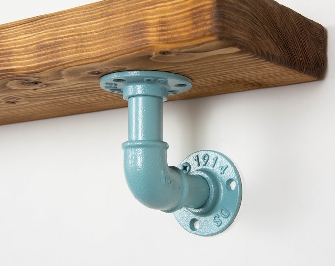 Floating Shelf Bracket | Pipe Shelving | Farmhouse Decor | Industrial Shelf Brackets | Open Shelving | Heavy Duty