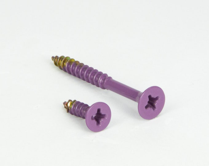 Colorful Screws, Wood Screws, Flat Head Screws, Mounting Screws, Fasteners, Screws For Wood, Violet Screws