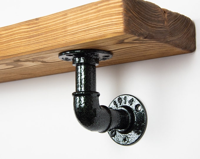 Industrial Pipe Bracket | Shelf Bracket | Industrial Shelving | Industrial Decor | Pipe Shelf Brackets