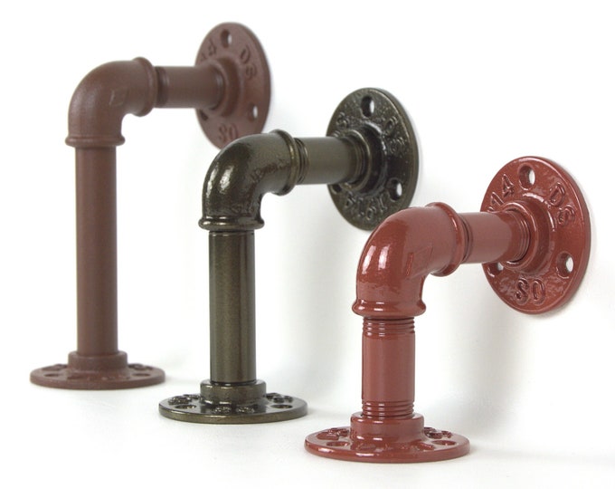 Pipe Shelf Bracket - Rustic Shelf Bracket - Industrial Bracket (Single Bracket)