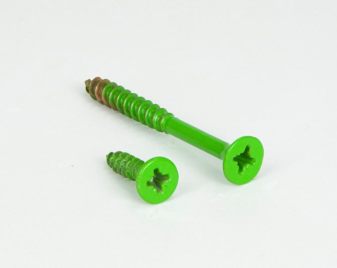 Wood Screws, Flat Head Screws, Mounting Screws, Fasteners, Green Gloss Screws For Wood, Colorful Screws, Home Improvement, DIY