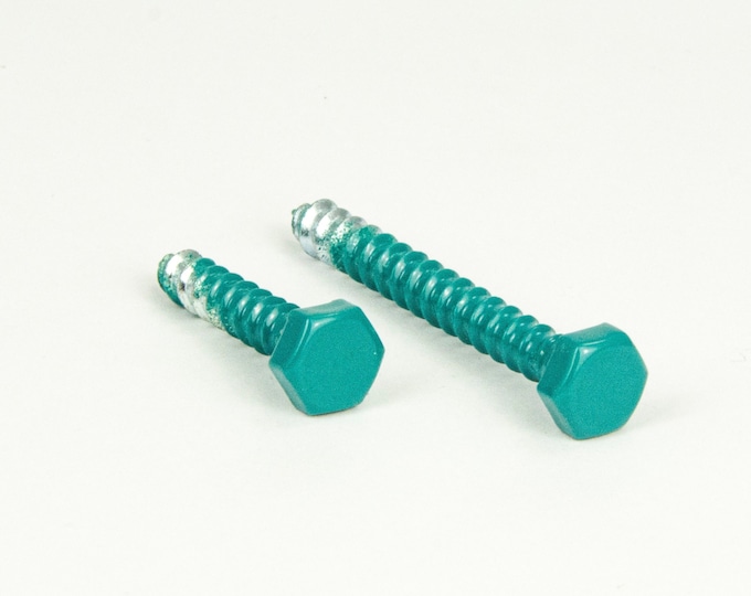 Hex Bolts, Zinc Lag Bolt, Wood Lag Bolts, Furniture Screws, Lag Bolts, Lag Screws, Hardware for Installation, Turquoise Color