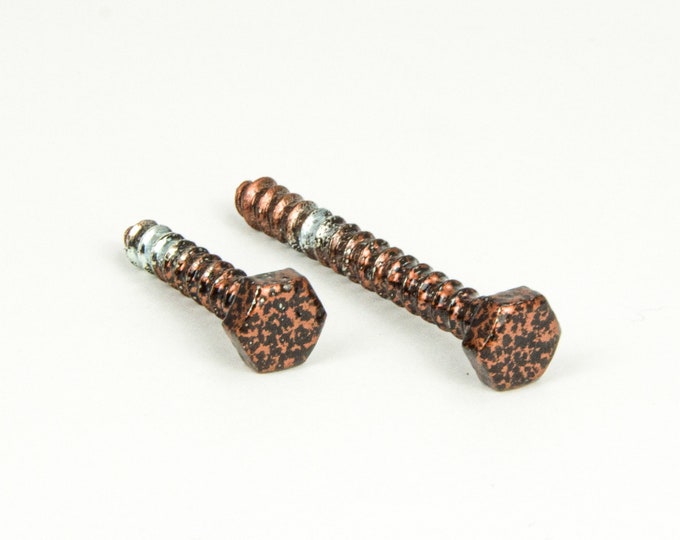 Wood Lag Bolts, Furniture Screws, Lag Bolts, Lag Screws, Hex Bolts, Zinc Lag Bolt, Hardware for Installation, Antique Copper Screws