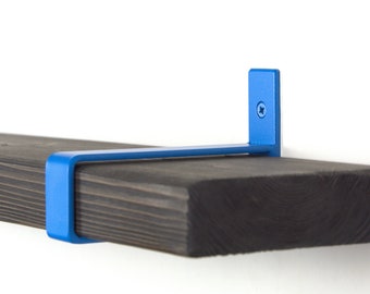 Colorful Shelf Bracket - Modern Shelf Bracket, Blue Matte Color Floating Shelf Bracket