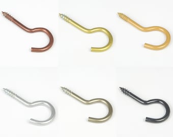 Cup Hooks, Mug Hooks, Coffee Cup Hooks, Under Cabinet Hook, Screw Hook, Colorful Hooks, Choose Your Quantity