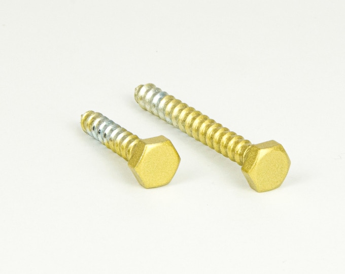 Wood Lag Bolts, Furniture Screws, Lag Bolts, Lag Screws, Hex Bolts, Zinc Lag Bolt, Hardware for Installation, Gold/Brass Screws
