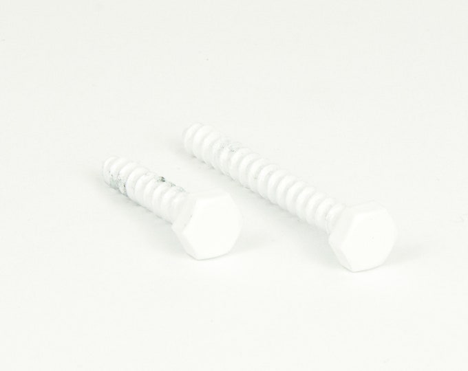 Wood Lag Bolts, Furniture Screws, Lag Bolts, Lag Screws, Hex Bolts, Zinc Lag Bolt, Hardware for Installation, White Gloss Screws