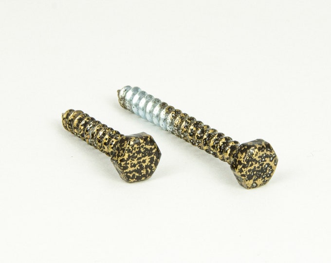 Hardware for Installation, Lag Bolts, Lag Screws, Hex Bolts, Zinc Lag Bolt, Wood Lag Bolts, Furniture Screws, DIY, Antique Gold Screws