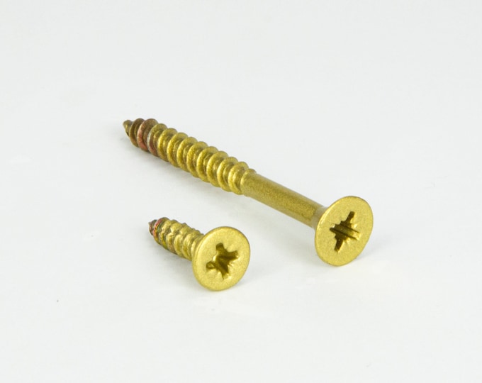 Mounting Screws, Wood Screws, Flat Head Screws, Fasteners, Screws For Wood, Gold/Brass Screws, Colorful Screws, Home Improvement, DIY