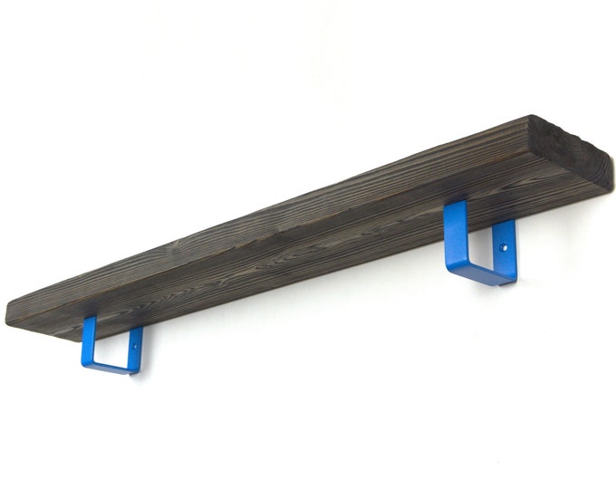 Colorful Shelf Bracket - Blue Matte Color Shelf Bracket, Metal Shelf Bracket, Floating Shelf Bracket