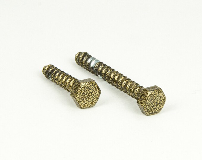 Zinc Lag Bolt, Wood Lag Bolts, Furniture Screws, Lag Bolts, Lag Screws, Hex Bolts, Hardware for Installation, Antique Brass Screws