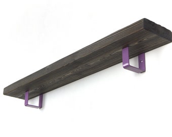 Support d’étagère coloré - Support d’étagère de couleur violette, support d’étagère, support d’étagère flottant
