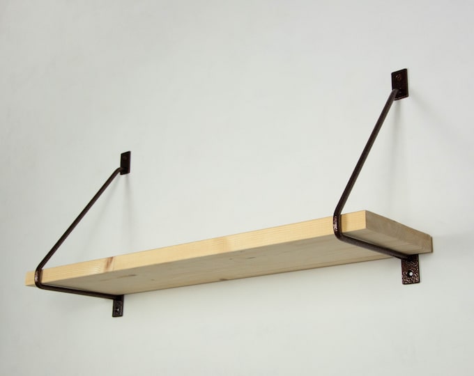 Minimalist Shelf Bracket - Powder Coated Brackets - Steel Shelf Brackets - Powder Coated Brackets - Metal Bracket