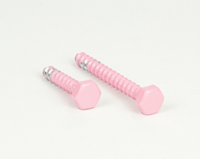 Furniture Screws, Hardware for Installation, Lag Bolts, Lag Screws, Hex Bolts, Zinc Lag Bolt, Pastel Pink Screws, Lag Bolts