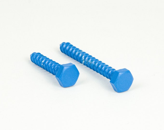 Lag Screws, Hex Bolts, Zinc Lag Bolt, Wood Lag Bolts, Furniture Screws, Hardware for Installation, DIY, Blue Matte Screws