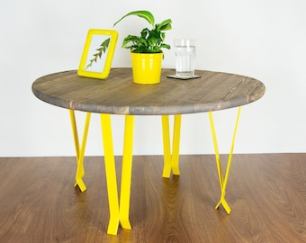 Modern Table Legs, Living Room Furniture, Coffee Table Legs, Bench Legs, Single Table Leg, Yellow Gloss Color