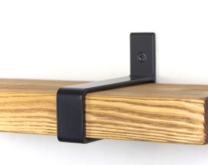 Open Shelving Bracket - Wall Shelf Bracket, Metal Shelf Bracket, Black Matte Color Shelf Bracket