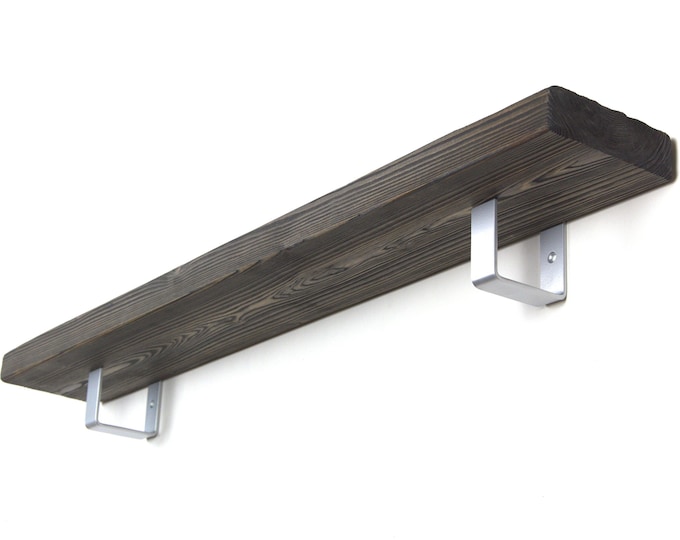 Metal Shelf Bracket - Floating Shelf Bracket, Industrial Shelf, Aluminium Matte Color Shelf Bracket