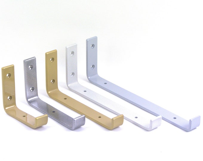 Industrial Shelf Bracket - Metal Bracket - Angle Shelf Bracket - Gold Shelf Brackets