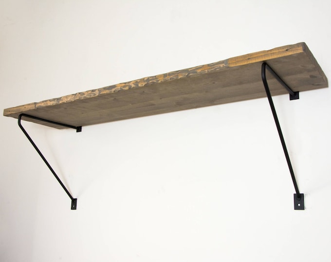 Inverted Minimalist Powder Coated Shelf Bracket - Newest Design - Minimalist Bracket - Steel Bracket - Shelving Bracket