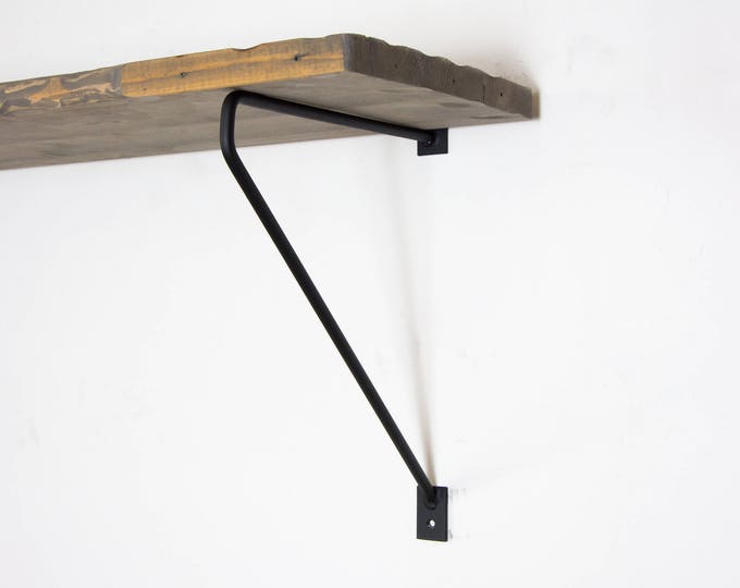 Free Shipping Inverted Minimalist Powder Coated Shelf Bracket - Newest Design - Minimalist Bracket - Steel Bracket - Shelving Bracket