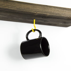 1-5 Cup Hooks, Mug Hooks, Coffee Cup Hooks, Under Cabinet Hook, Screw Hook image 3