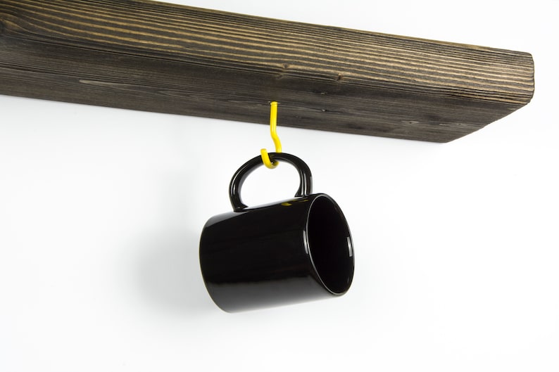 1-5 Cup Hooks, Mug Hooks, Coffee Cup Hooks, Under Cabinet Hook, Screw Hook image 3