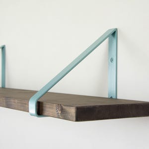 Handmade Triangle Shelf Bracket - Color Pictured Pearl Pastel Blue - Colorful Wall Mounting Bracket for Shelf image 6