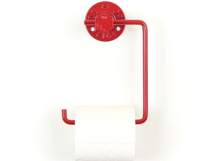 Toilet Roll Holder, Stylish Wall Mounted Bathroom Storage, Perfect for Modern Decor, Color Pictured Red Gloss