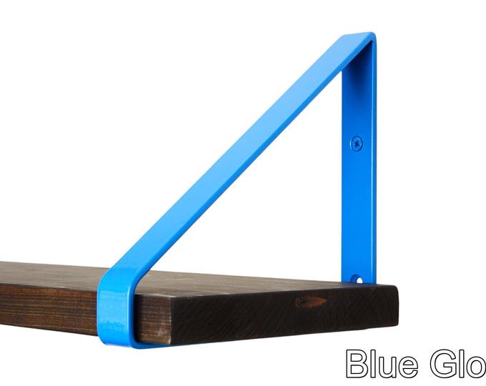Shelf Bracket - Color Pictured Blue Gloss - Vibrant Triangle Bracket for Creative Shelving Solutions